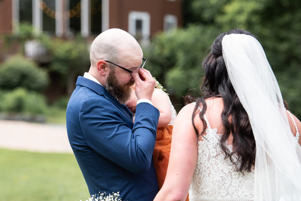 groom crying tears of joy